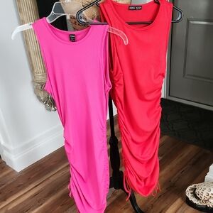 2 Shein Ruched Side Dresses